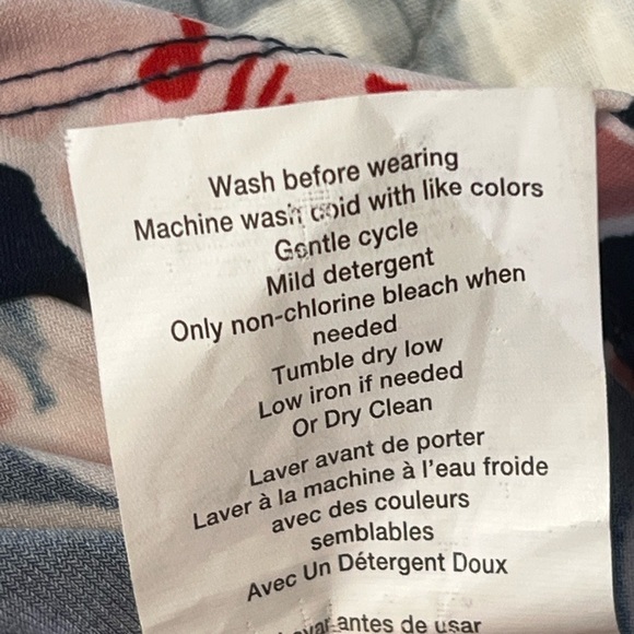 Pea in the pod Maternity Women’s size Medium Navy/ Floral Shift dress🤰3/4 sleeve - Picture 9 of 9